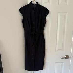 Calvin Klein jean material Midi Dress with Buttons
